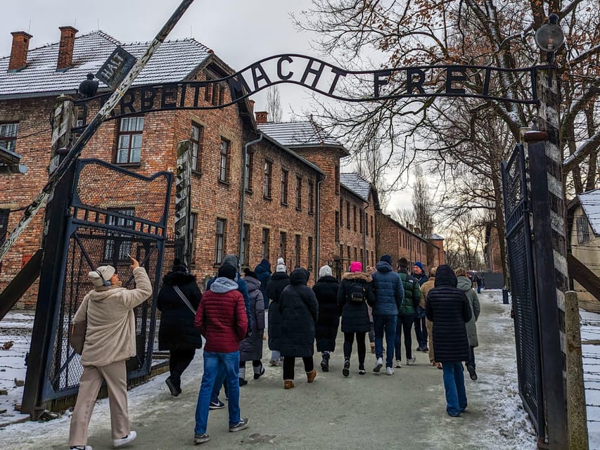 From Krakow: Auschwitz-Birkenau Guided Tour & Hotel Pickup - Auschwitz I and the Arbeit Macht Frei gate