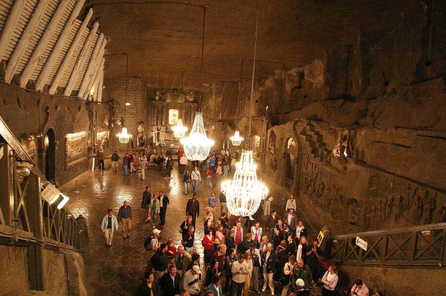 From Krakow: Wieliczka Salt Mine Tour - The descent: hundreds of steps and a long underground route