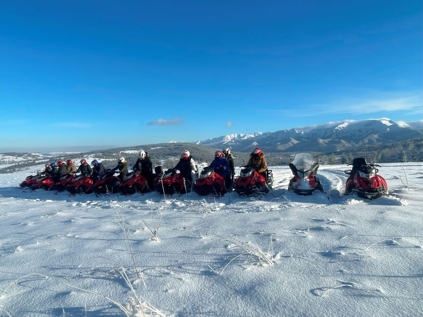 From Krakow: Zakopane Snowmobile NIGHT Ride, Bonfire, - One hour on the snowy trails