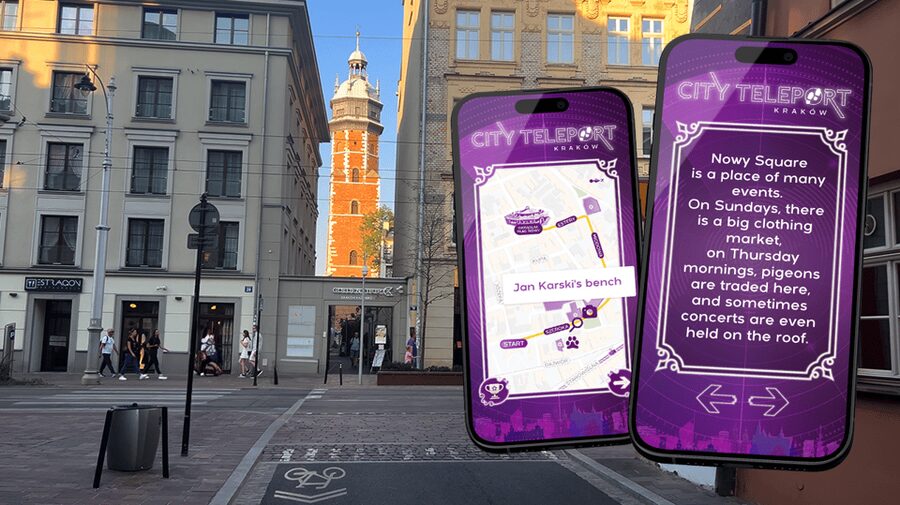 Krakow: Interactive Adventure Guidebook: PL/EN/DE/ES - The full route links two different Krakows