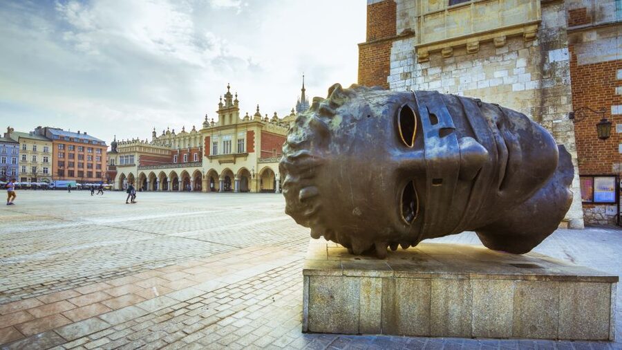 Krakow: Old Town Audioguided walking Tour - Small Market Square, the Dominican Basilica, and the Slowacki Theater