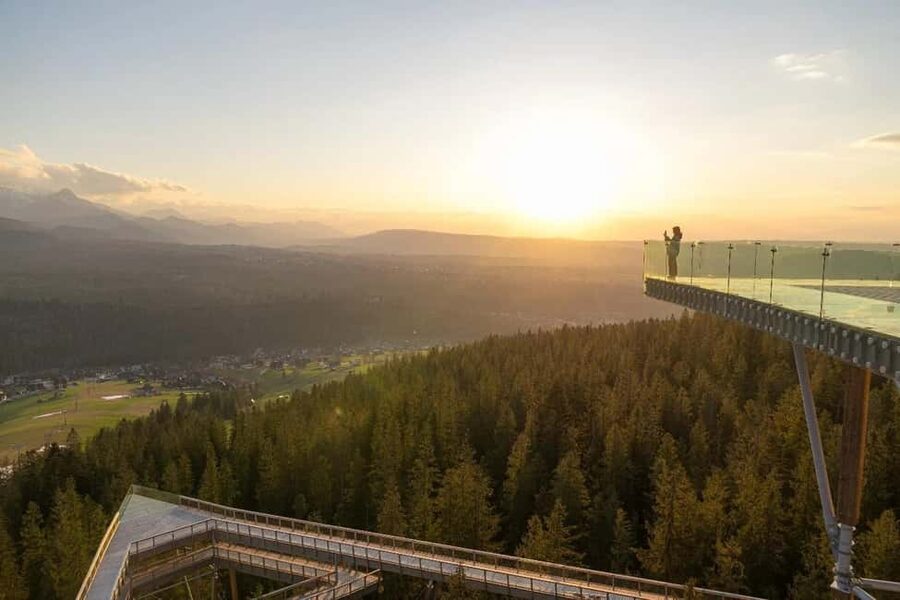 Krakow: Zakopane, Thermal Baths and Gorce Park Treetop Walk - Brama w Gorce and the walk above the forest