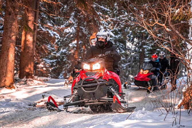 Zakopane: 3 hours Snowmobiles Guided Tour with bonfire and meal - Riding through the Tatra foothills